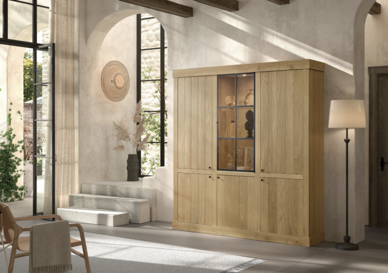 Wood Wandkast Met Verlichting - Afbeelding 1