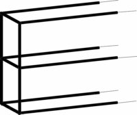 Modulo, Aanbouwrek 45 Cm - 2 Nivo's Hoog - 1 Staander - Afbeelding 2