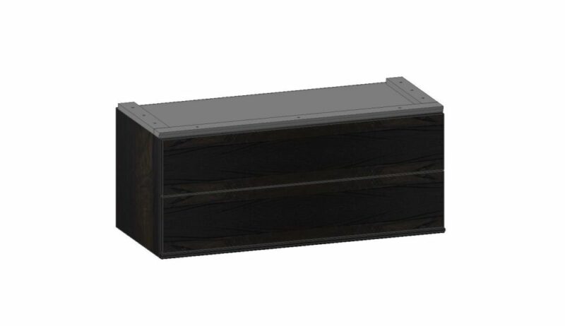 Modulo, Kast 90 Cm - Laag - 1 Nivo - 2-Laden - Onyx - Afbeelding 1