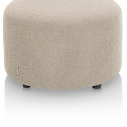 Zach, Poef Rond 65 Cm - Hoogte 40 Cm