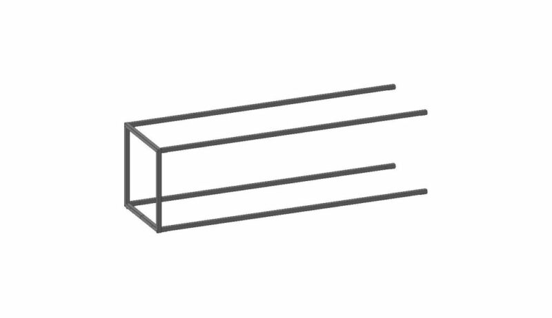 Modulo, Aanbouwrek 135 Cm - 1 Nivo Hoog - 1 Staander - Afbeelding 1