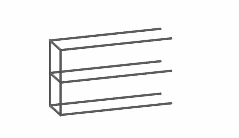 Modulo, Aanbouwrek 135 Cm - 2 Nivo'S Hoog - 1 Staander - Afbeelding 1