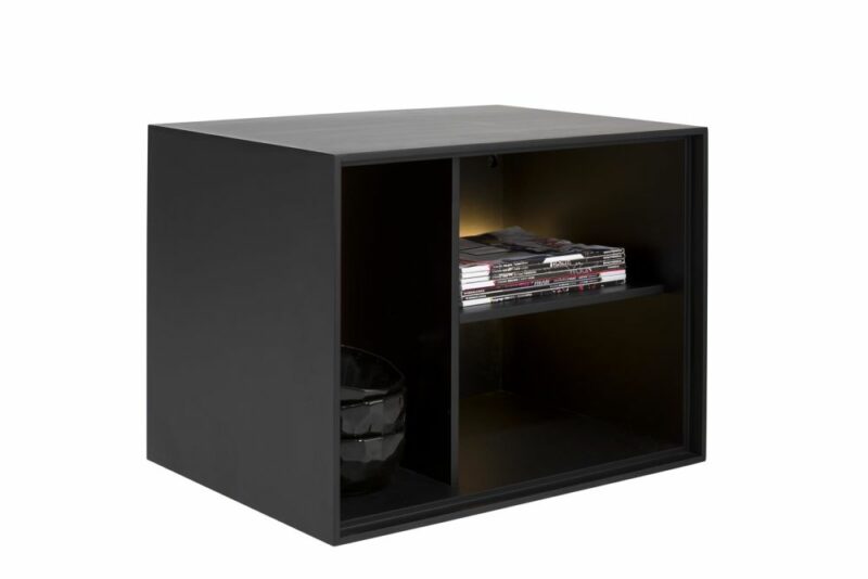 Elements, Box 45 X 60 Cm. - Lak - Hang + 3-Niches + Led - Off Black - Afbeelding 2