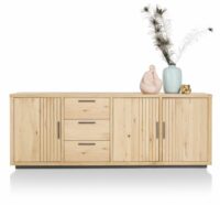 Pavie, Dressoir 240 Cm - 3-Deuren + 3-Laden - Natural