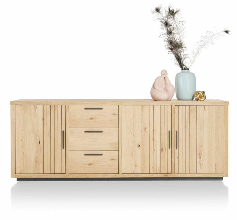 Pavie, Dressoir 240 Cm - 3-Deuren + 3-Laden - Natural - Afbeelding 1
