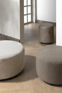 Zach, Poef Rond 42 Cm - Hoogte 50 Cm - Afbeelding 2