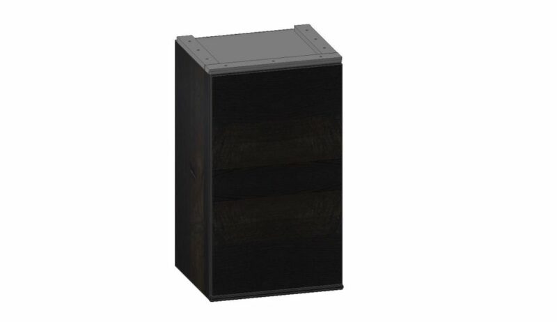 Modulo, Kast 45 Cm - Hoog - 2 Nivo'S - 1-Deur - Onyx - Afbeelding 1