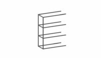 Modulo, Etagere Extension 90 Cm - 3 Niveaux - 1 Support
