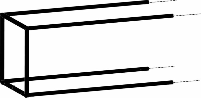 Modulo, Aanbouwrek 135 Cm - 1 Nivo Hoog - 1 Staander - Afbeelding 2