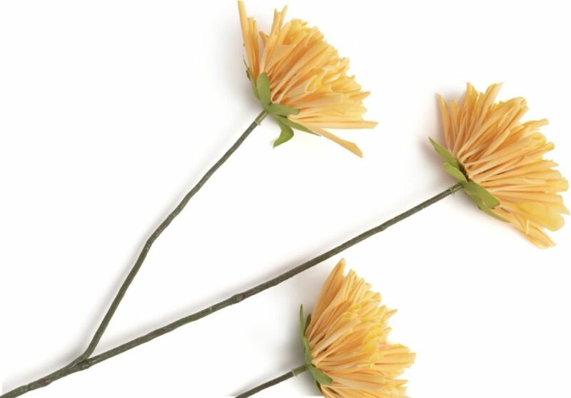 Dahlia Spider Spray Fleur Artificielle H75Cm - Orange - Image 2