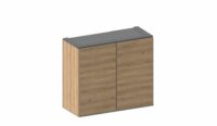 Modulo, Kast 90 Cm - Hoog - 2 Nivo's - 2-Deuren - Natural