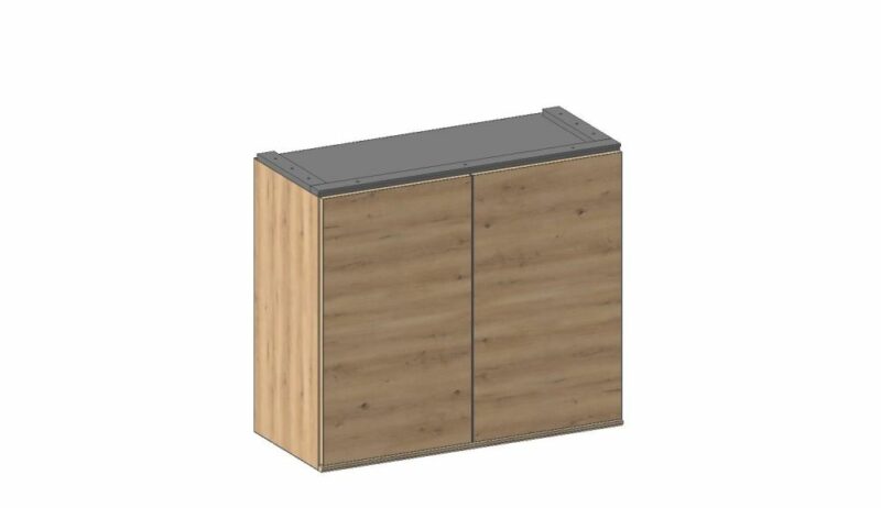 Modulo, Kast 90 Cm - Hoog - 2 Nivo'S - 2-Deuren - Natural - Afbeelding 1