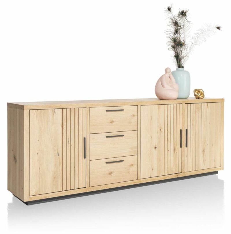 Pavie, Dressoir 240 Cm - 3-Deuren + 3-Laden - Natural - Afbeelding 2