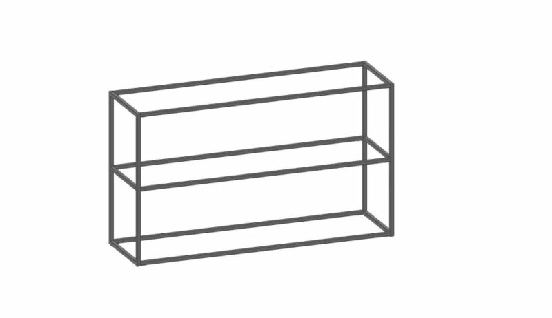 Modulo, Basisrek 135 Cm - 2 Nivo'S Hoog - 2 Staanders - Afbeelding 1