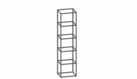 Modulo, Basisrek 45 Cm - 5 Nivo's Hoog - 2 Staanders
