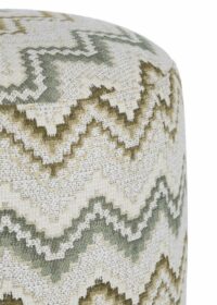 Beautiq - Lush Poef - Rond 42 Cm - Olijf - Afbeelding 2