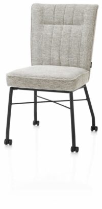 Olvi, Eetkamerstoel Met Wielen + Pocket - Vada Crème