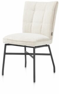 Eden, Eetkamerstoel - Metalen Frame - Pocket - Livigno Crème Met Accent In Calabria Crème
