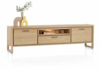 Nystead, Lowboard 210 Cm. - 2-Deuren + 1-Lade + 1-Niche (+ LED) - Afbeelding 2