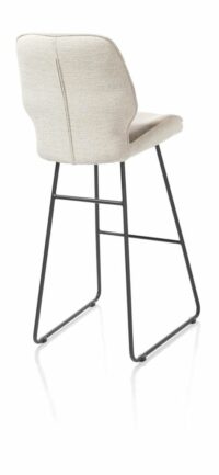 Ravi, Barstoel Zwart Frame (ROB) - Hoog - Draaibaar - Combi Secilia & Toba - Beige - Afbeelding 2