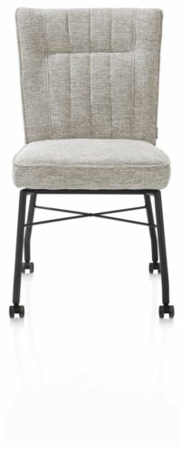 Olvi, Eetkamerstoel Met Wielen + Pocket - Vada Crème - Afbeelding 2