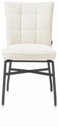 Eden, Eetkamerstoel - Metalen Frame - Pocket - Livigno Crème Met Accent In Calabria Crème - Afbeelding 2