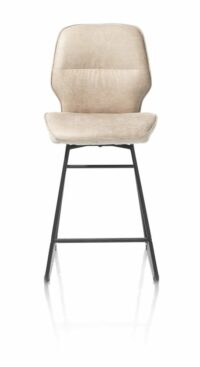 Ravi, Barstoel Zwart Frame (ROB) - Draaibaar - Combi Secilia & Toba - Beige - Afbeelding 2