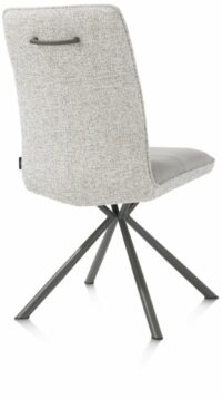 Milva, Eetkamerstoel - Graphiet Frame 4-Poots - Stof Combi Pala / Luton + Greep - Grijs - Afbeelding 3