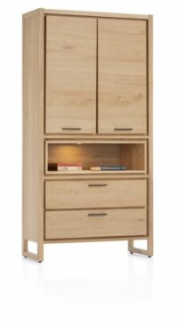 Nystead, Armoire 100 Cm. - 2-Portes + 2-Tiroirs + 1-Niche (+ LED) - Image 2