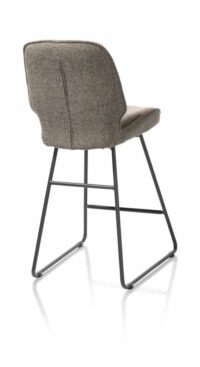 Ravi, Chaise De Bar - Cadre Noir (ROB) - Pivotant - Combi Secilia & Toba - Tobacco - Image 3