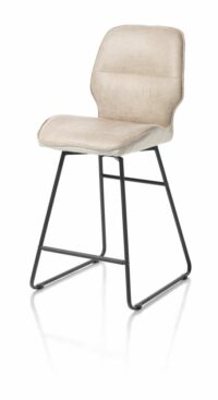 Ravi, Barstoel Zwart Frame (ROB) - Draaibaar - Combi Secilia & Toba - Beige