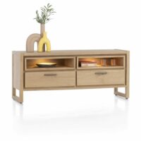 Nystead, Buffet Bas 140 Cm. - 2-Tiroirs + 2-Niches (+ LED) - Image 2