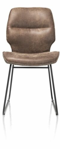 Ravi, Eetkamerstoel Zwart Frame (ROB) - Combi Secilia & Toba - Tobacco - Afbeelding 2