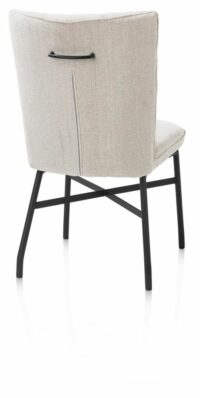 Eden, Eetkamerstoel - Metalen Frame 4-Poot - Pocket - Greep Livigno Crème + Accent In Calabria Crème - Afbeelding 3