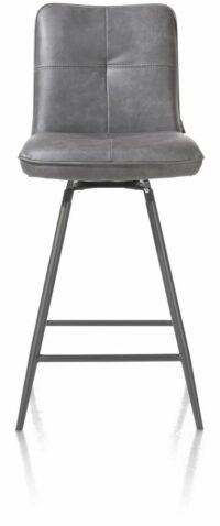 Milva, Chaise De Bar Pivotante - Pieds Graphite - Image 2