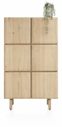 Azulo, Armoire 100 Cm - 6-Portes (+ 2-Tiroirs A L'interieur)