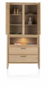Nystead, Armoire 100 Cm. - 2-Portes + 2-Tiroirs + 1-Niche (+ LED) - Image 3