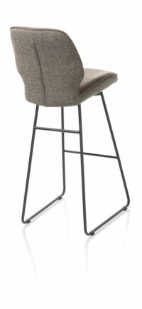 Ravi, Chaise De Bar - Haut - Cadre Noir (ROB) - Combi Secilia & Toba - Tobacco - Image 3