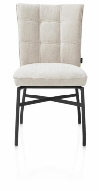 Eden, Eetkamerstoel - Metalen Frame 4-Poot - Pocket - Greep Livigno Crème + Accent In Calabria Crème - Afbeelding 2