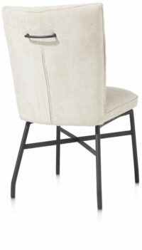 Eden, Eetkamerstoel - Metalen Frame - Pocket - Livigno Crème Met Accent In Calabria Crème - Afbeelding 3