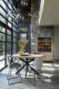 Ravi, Barstoel Zwart Frame (ROB) - Hoog - Draaibaar - Combi Secilia & Toba - Lichtgrijs - Afbeelding 3