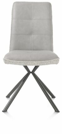 Milva, Eetkamerstoel - Graphiet Frame 4-Poots - Stof Combi Pala / Luton + Greep - Grijs - Afbeelding 2