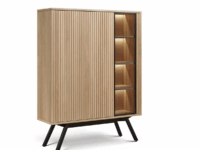 Vitrinekast Napoli 3 deuren met onderstel