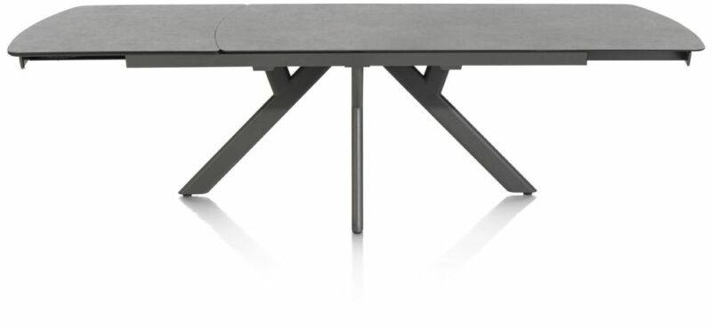 Vegas, Uitschuiftafel 200 (+ 80) X 100 Cm - Keramiek Op Glas - Antraciet - Afbeelding 1