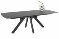 Vegas, Eetkamertafel 230 X 100 Cm - Keramiek Op Glas - Antraciet - Afbeelding 2