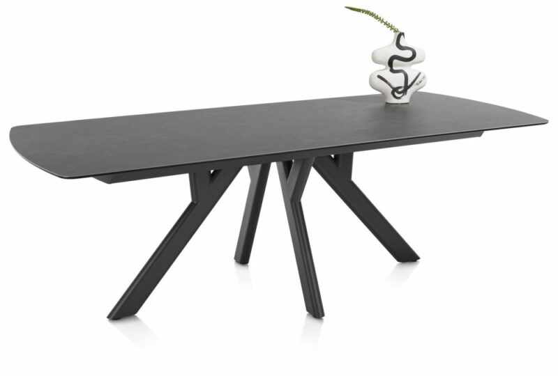 Vegas, Eetkamertafel 230 X 100 Cm - Keramiek Op Glas - Antraciet - Afbeelding 2