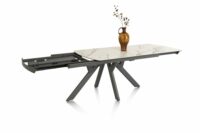 Vegas, Uitschuiftafel 170 (+ 60) X 100 Cm - Keramiek Op Glas - Wit - Afbeelding 3