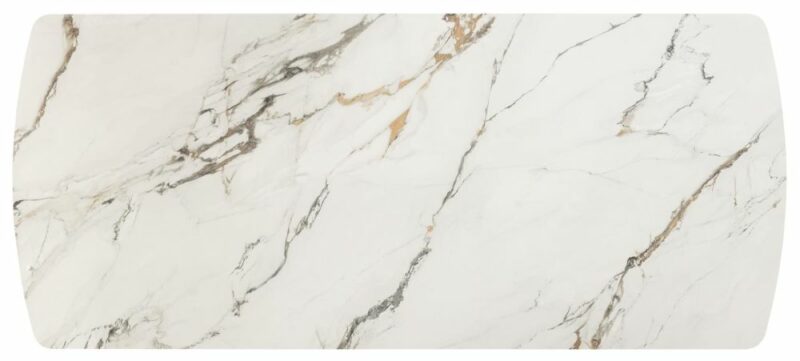 Vegas, Uitschuiftafel 170 (+ 60) X 100 Cm - Keramiek Op Glas - Wit - Afbeelding 2