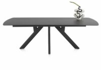 Vegas, Eetkamertafel 230 X 100 Cm - Keramiek Op Glas - Antraciet