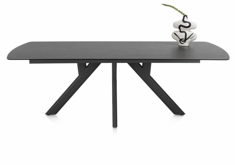 Vegas, Eetkamertafel 230 X 100 Cm - Keramiek Op Glas - Antraciet - Afbeelding 1